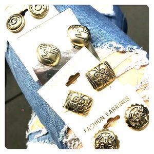 Golden fashion earrings